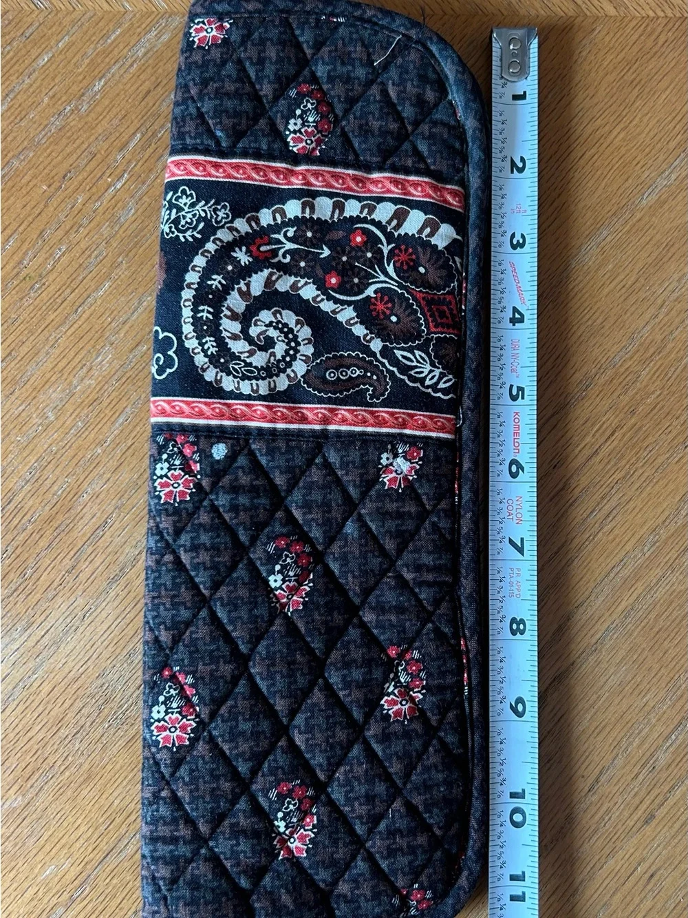Vera Bradley Curling/Straightening Iron Cover Retired Houndstooth Brown